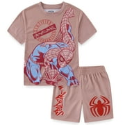 Spider-Man Short Sleeve T-Shirt and Shorts (Boys), 2 Piece Set, Sizes 8-16